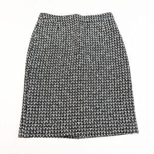 Hugo Boss Woven Embossed Plaid Pencil Skirt Size 6